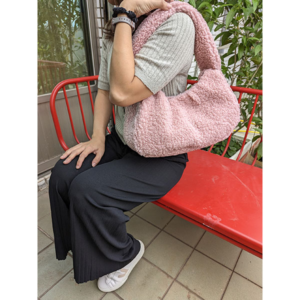 fluffy cute warm teddy bear quality sherpa shoulder handbag for women girl_1